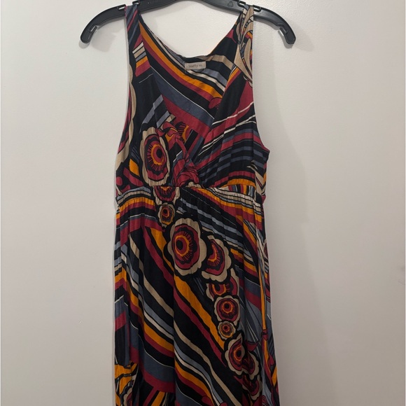 Vintage long Matty M dress floral zentangle size M fits larger sizes stretchy - Picture 9 of 16